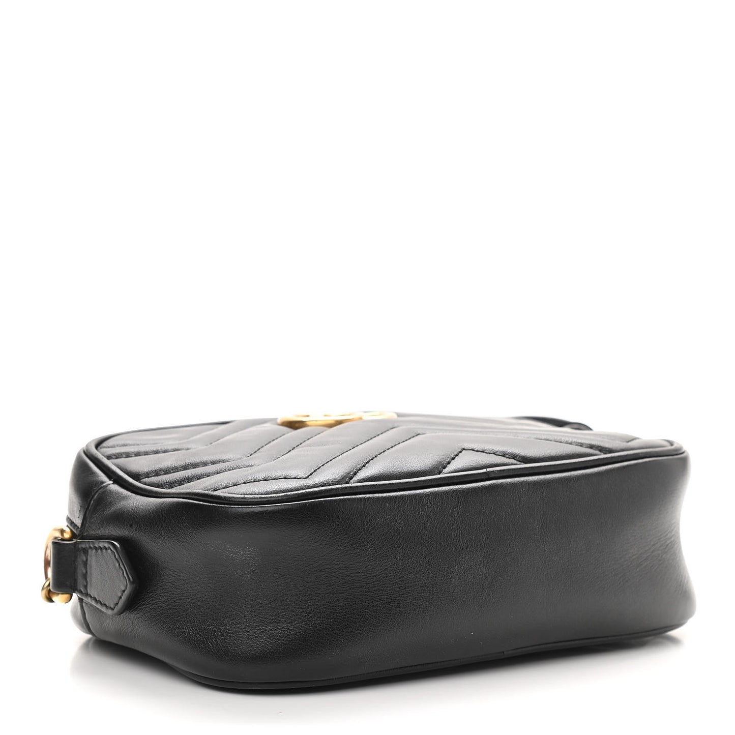 Calfskin Matelasse Mini GG Marmont Chain Shoulder Bag Black