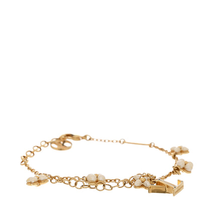 Louis Vuitton Pearl LV Floragram Bracelet Gold 1 of 5