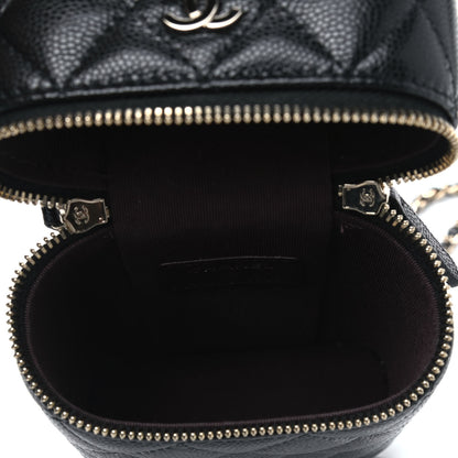 Chanel Caviar Quilted Phone Holder With Chain Black 4 of 5
