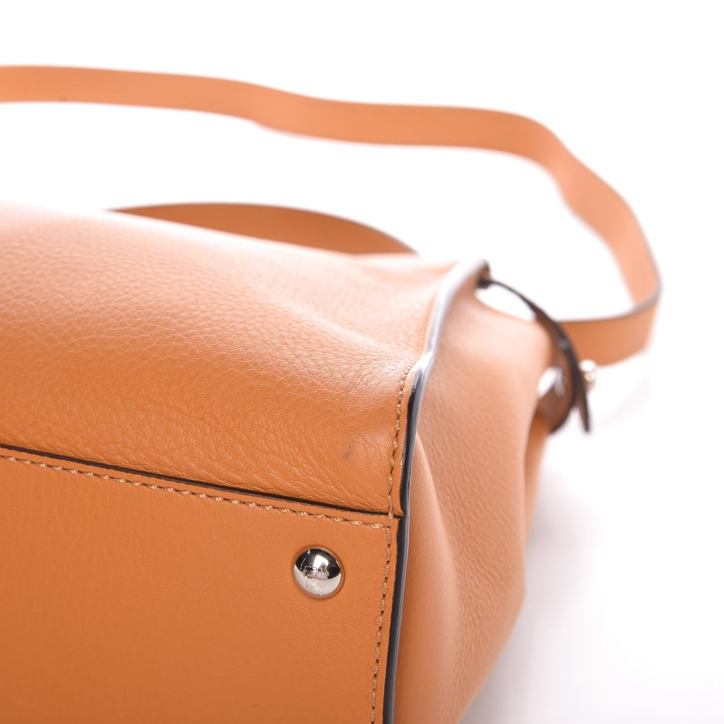 Vitello Seta Shiny Nappa Plexiglass Granite Medium Peekaboo Iconic Satchel Ginger Latte