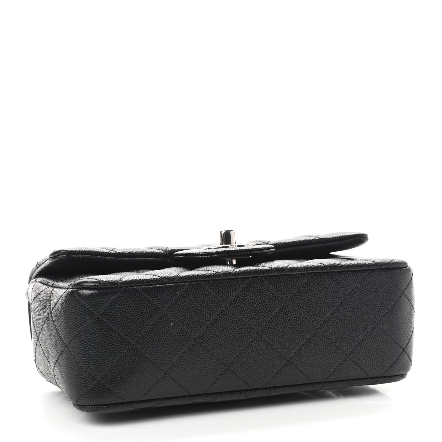Caviar Quilted Mini Rectangular Flap Black