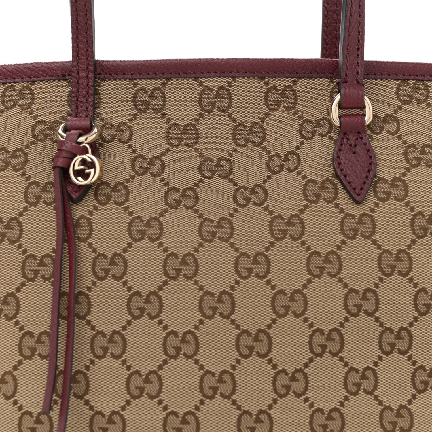 Gucci Monogram Small Bree Zippered Tote Red 8 of 10