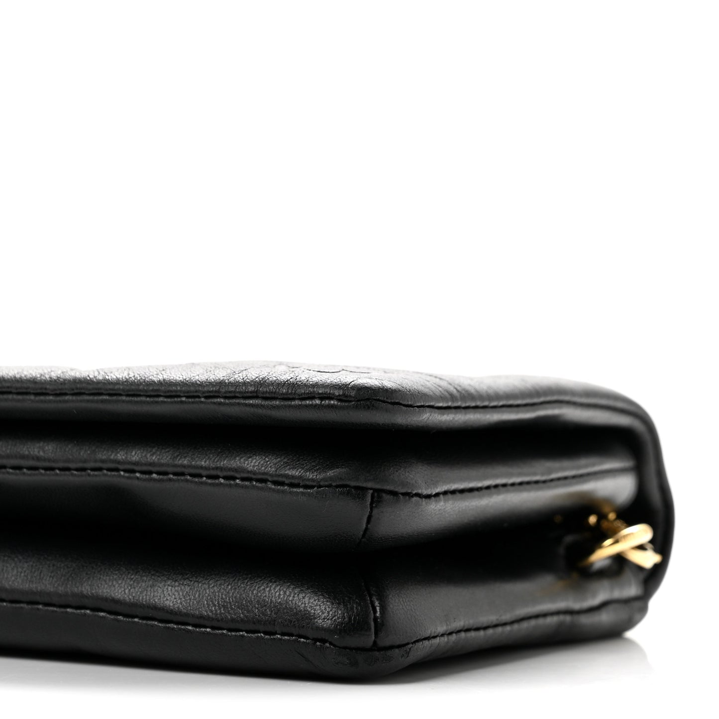 Lambskin Embossed Monogram Pochette Coussin Black