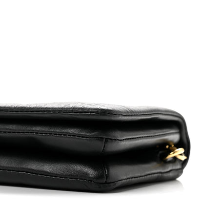 Louis Vuitton Lambskin Embossed Monogram Pochette Coussin Black 9 of 12
