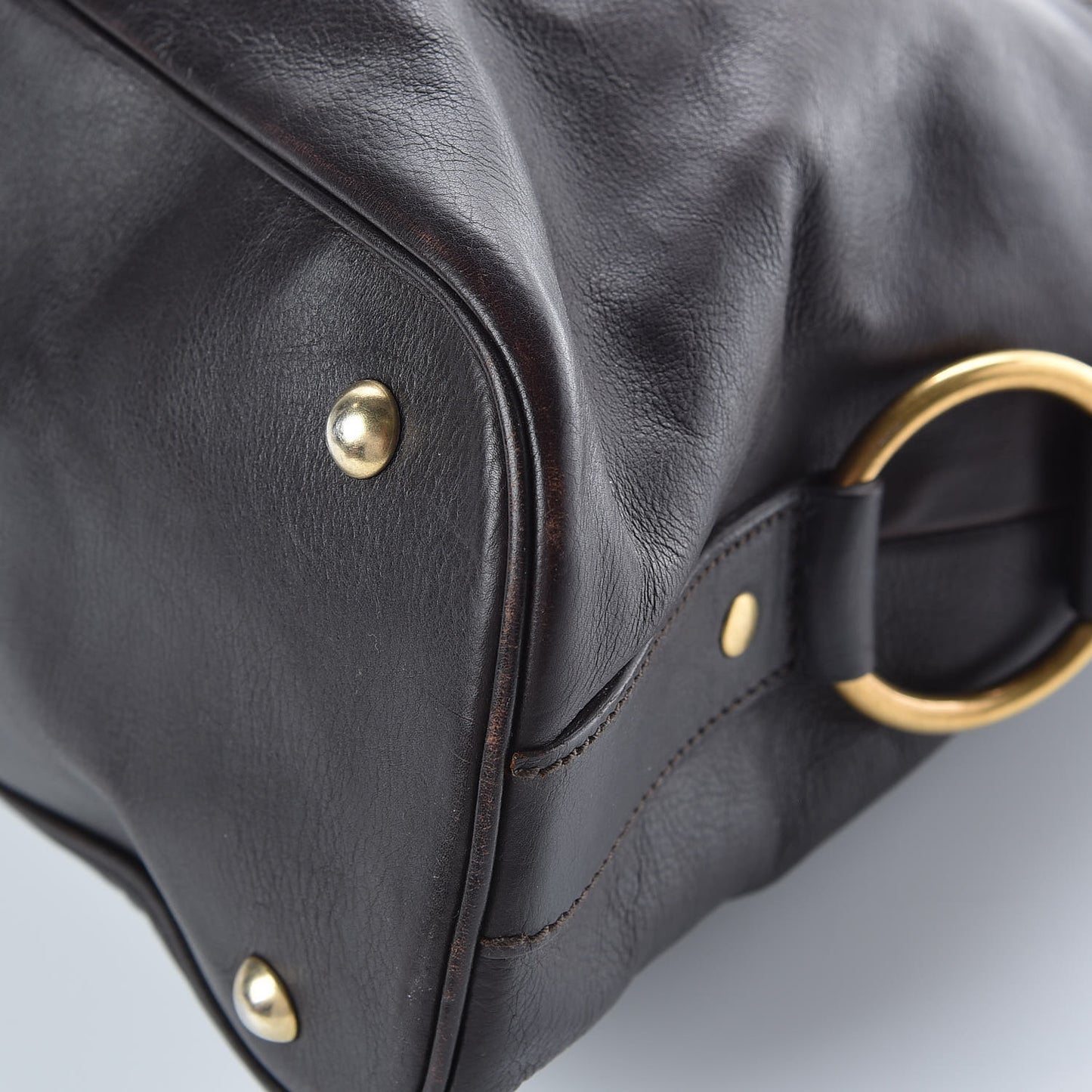 Calfskin Large Muse Dark Brown