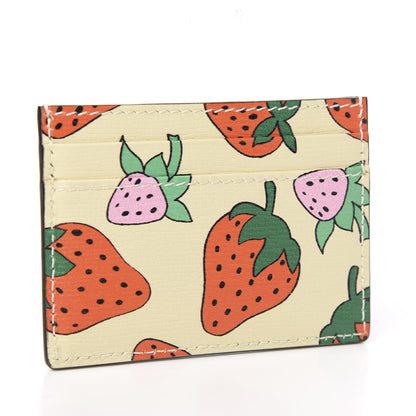 Gucci Calfskin Strawberry Print Zumi Case Case Ivory Red 2 of 5