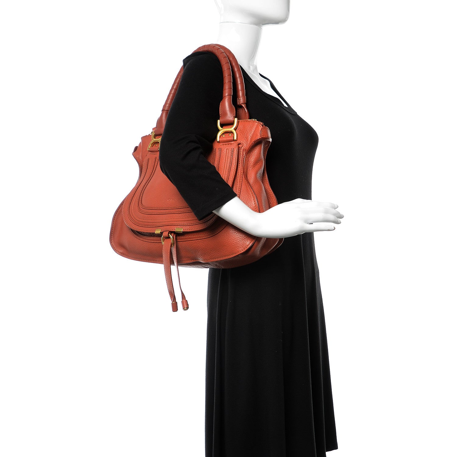 Chloe Calfskin Medium Marcie Satchel Maple Leaf 2 of 9