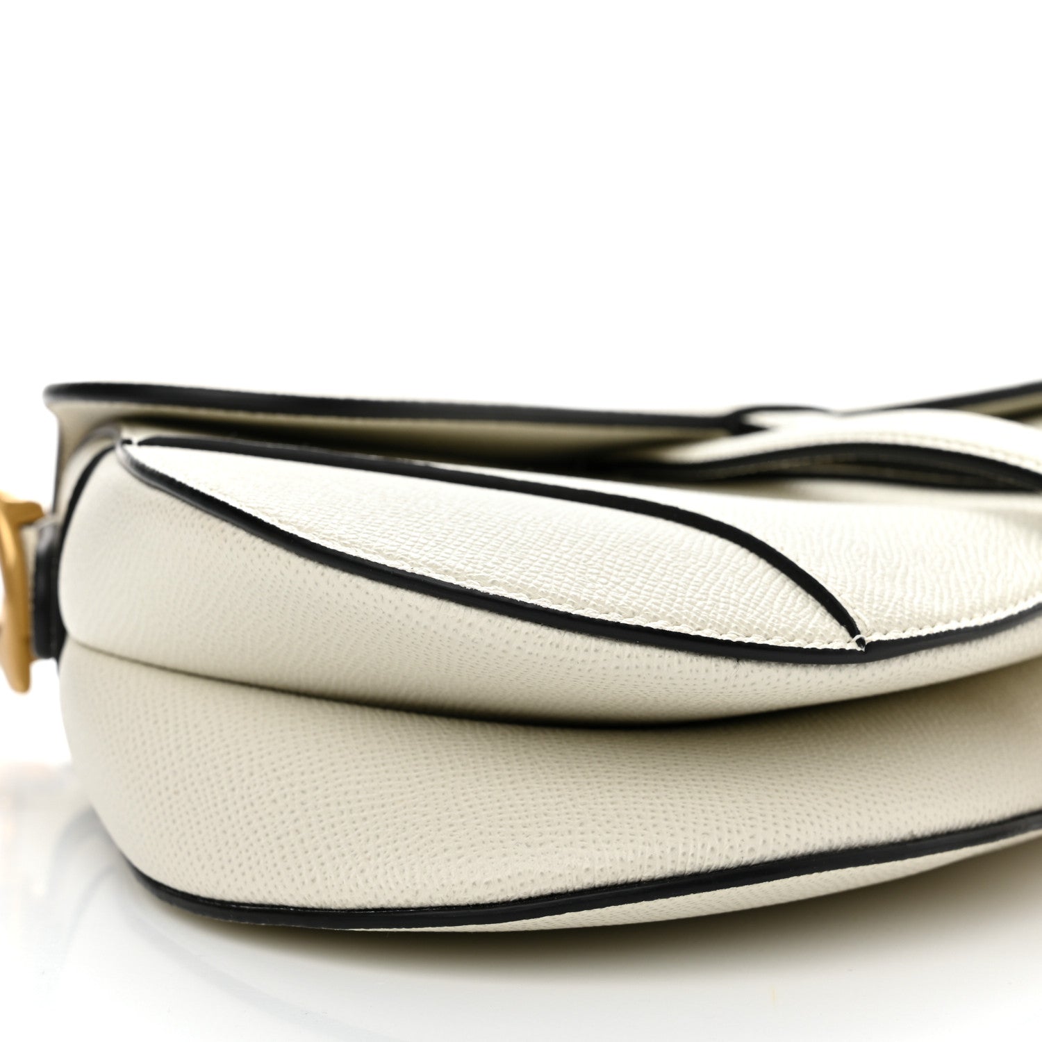 Christian Dior Grained Calfskin Saddle Bag White 8 of 9