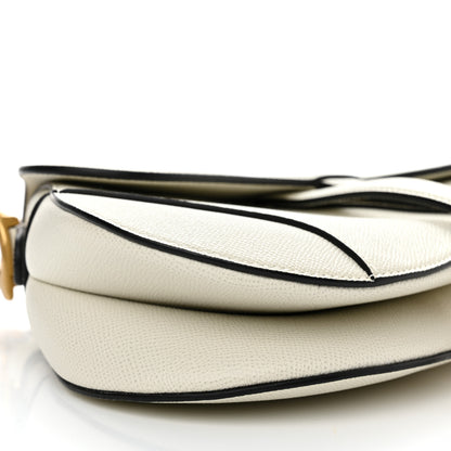Christian Dior Grained Calfskin Saddle Bag White 8 of 9