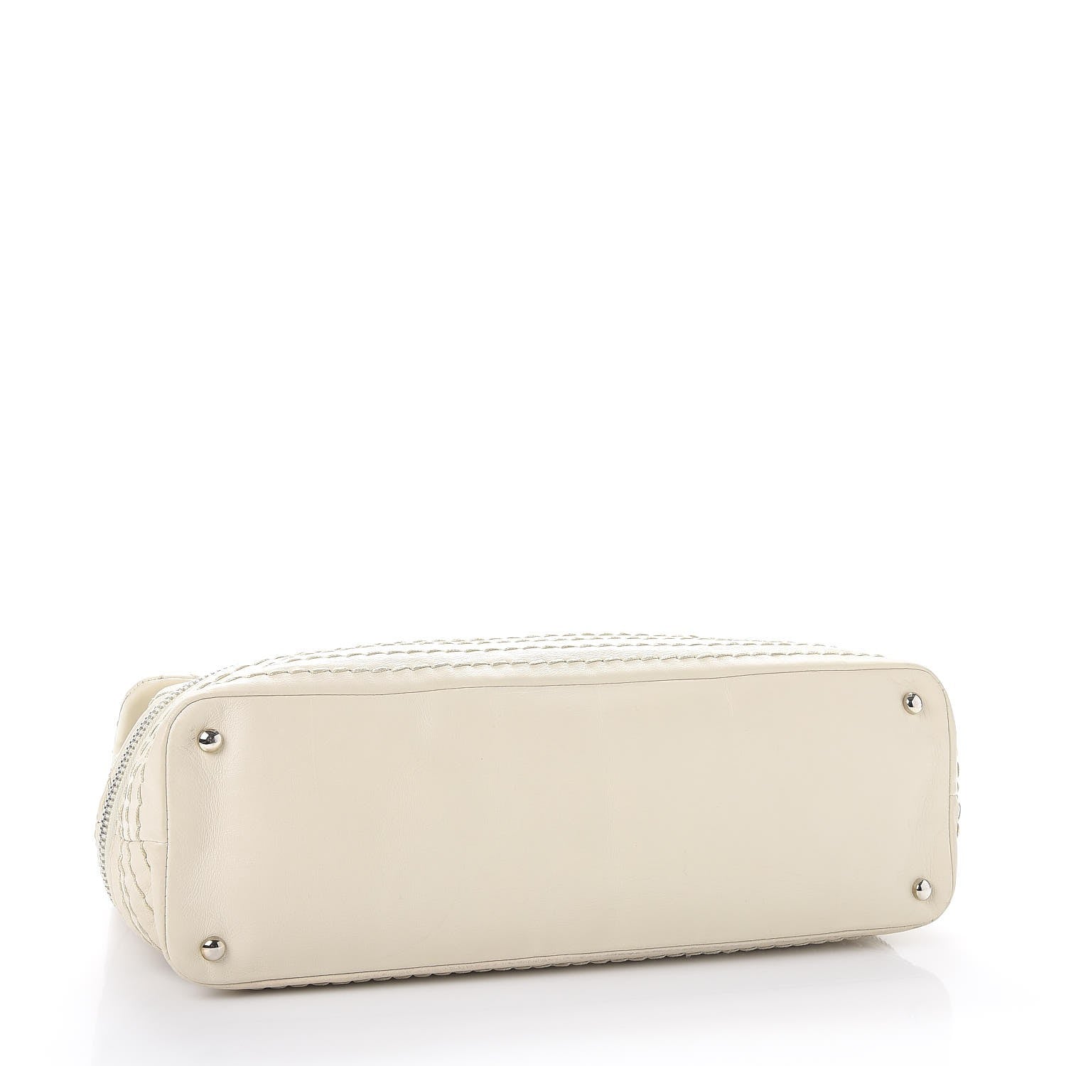 Chanel Calfskin Stitched Large Expandable Flap Bag White 4 of 15