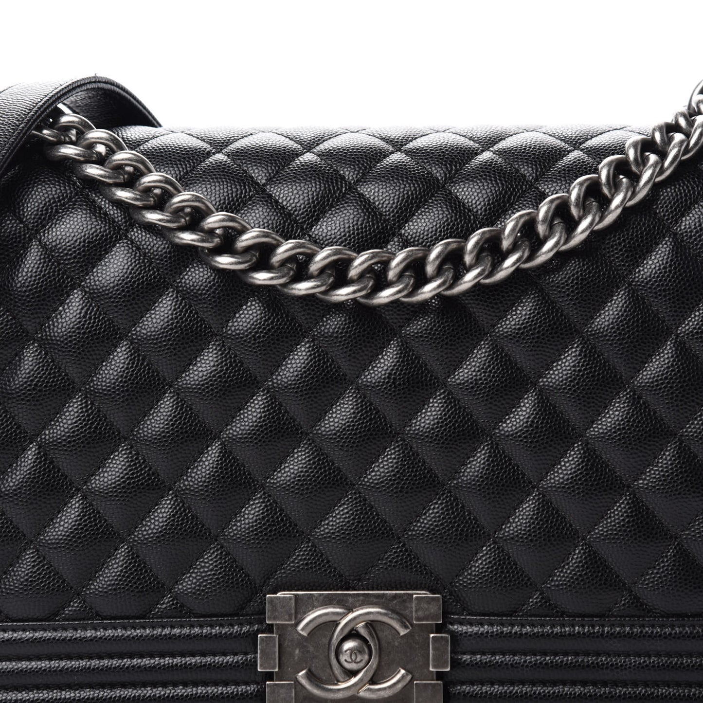 Caviar Quilted New Medium Boy Flap Black