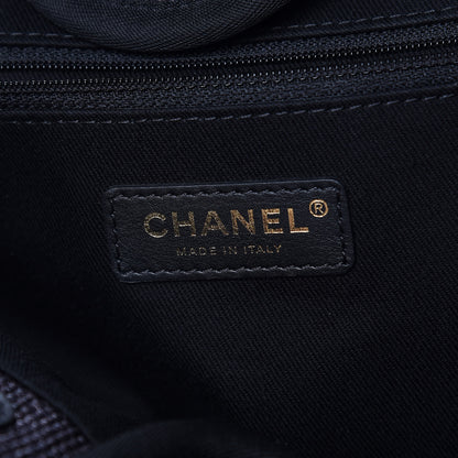 Chanel Woven Straw Raffia Large Deauville Tote Black 7 of 12