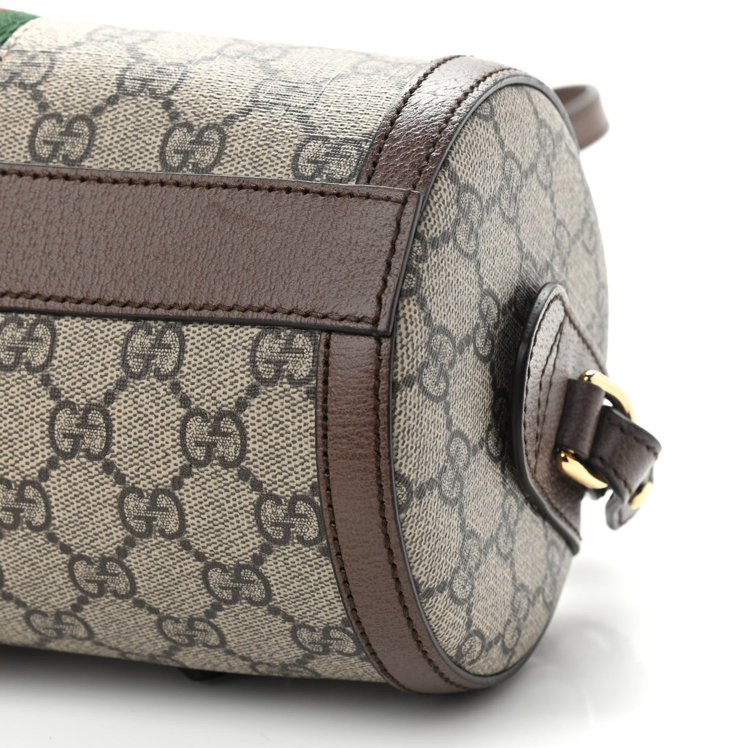 Gucci GG Supreme Monogram Web Small Ophidia Boston Bag Beige New Acero 9 of 10