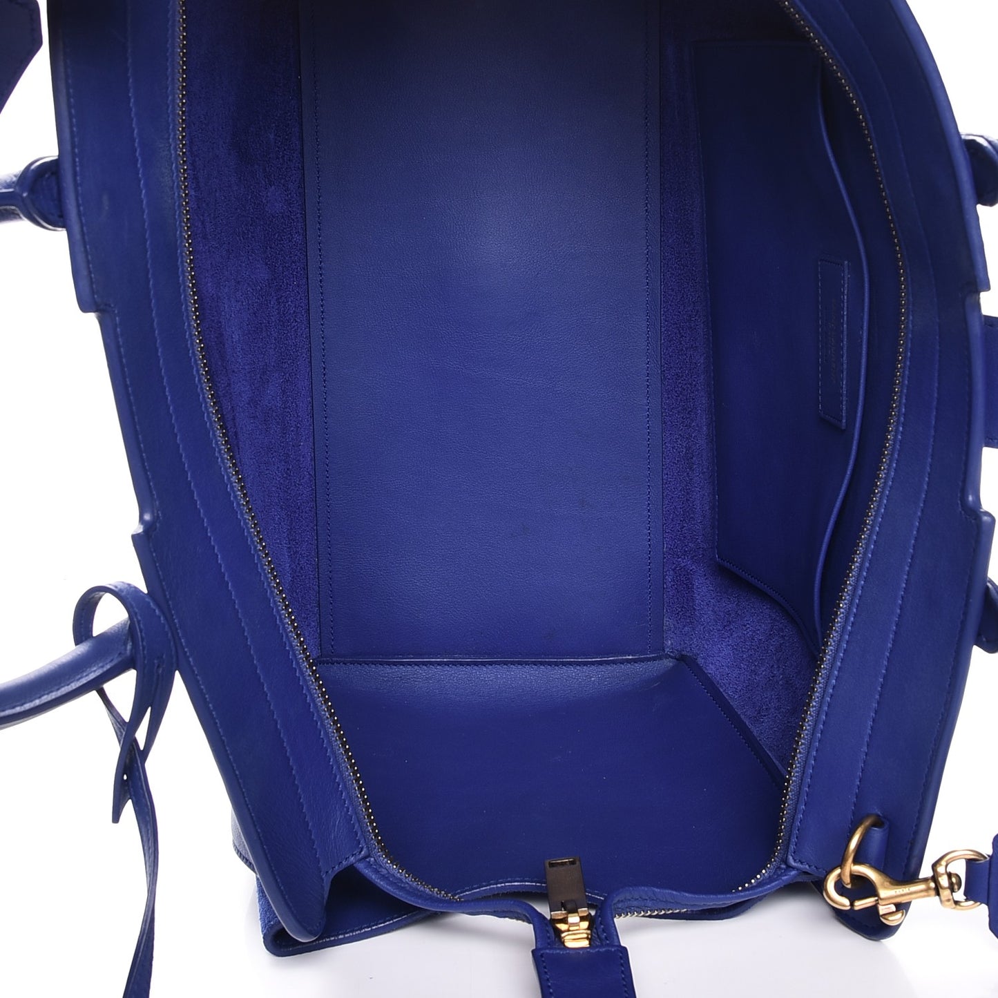 Calfskin Suede Small Monogram Downtown Cabas Ultramarine