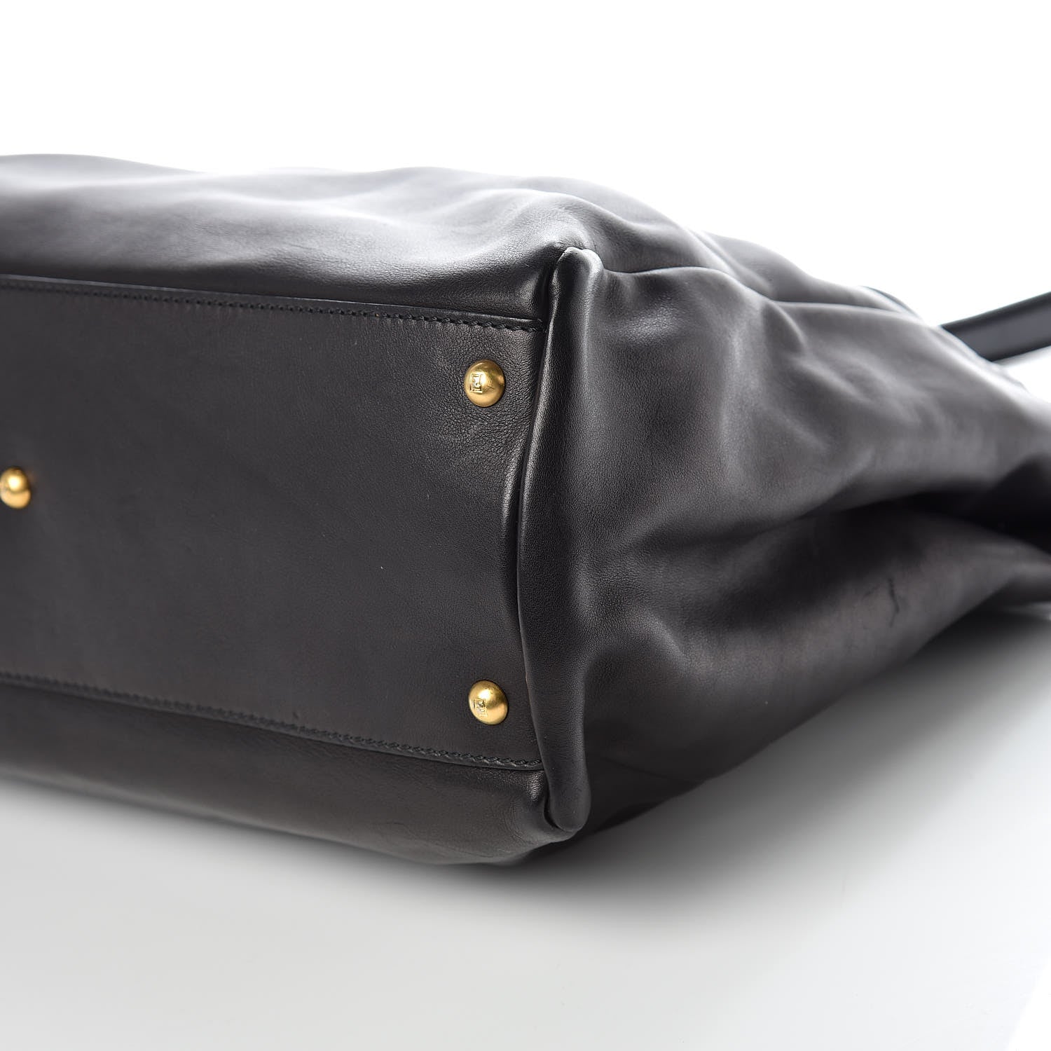 Fendi Vitello Saddle Large Peekaboo Iconic Satchel Black 10 of 10
