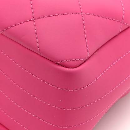 Chanel Rubber Quilted Lambskin Coco Rain Camera Bag Pink 18 of 18