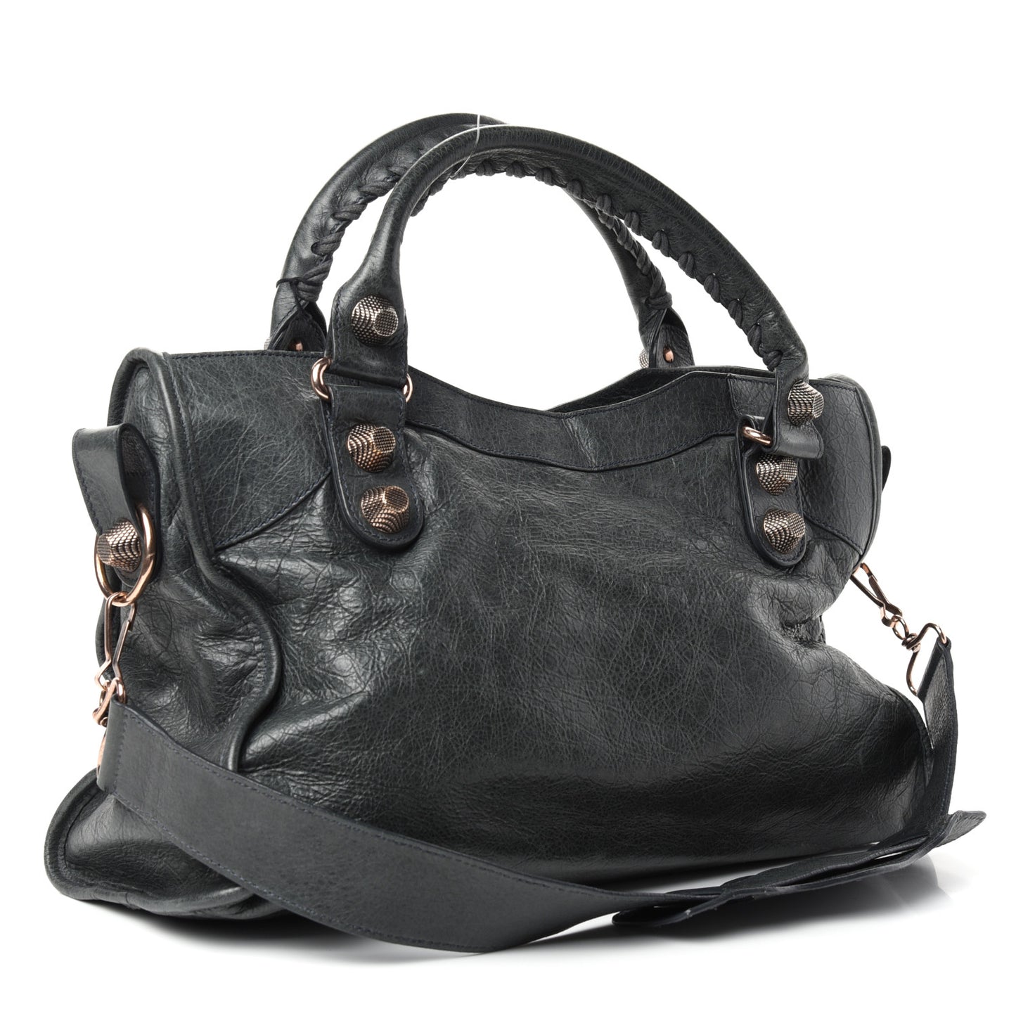 Agneau Giant 21 Rose Gold Hardware City Anthracite