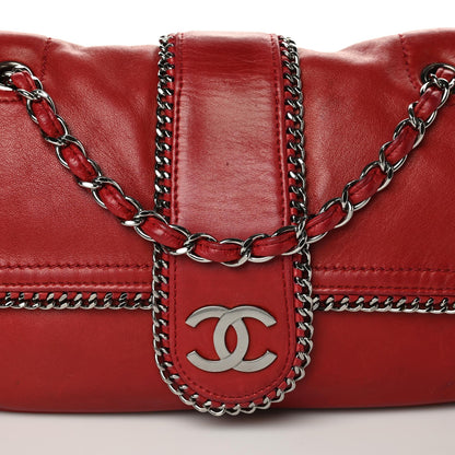 Chanel Lambskin Medium Madison Flap Red 12 of 13