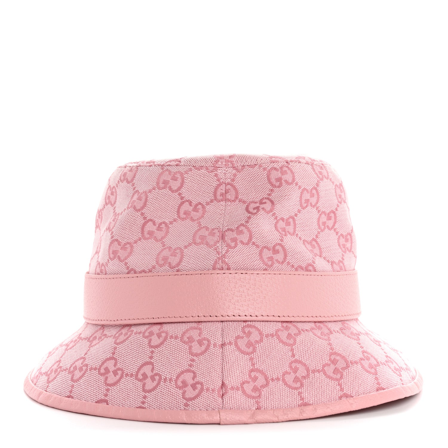 Gucci Monogram Textured Dollar Calfskin GG Jago Bucket Hat L Soft Cotton Candy Dark Cotton Candy 5 of 9