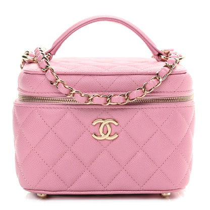 Chanel Caviar Quilted Small CC Vanity Case Light Pink 1 of 12