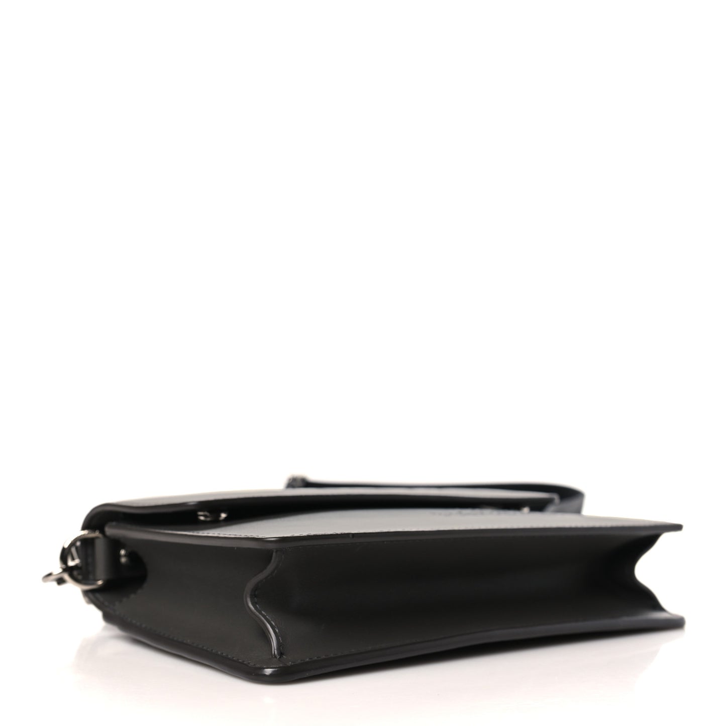 Calfskin Horseferry Print Messenger Bag Black
