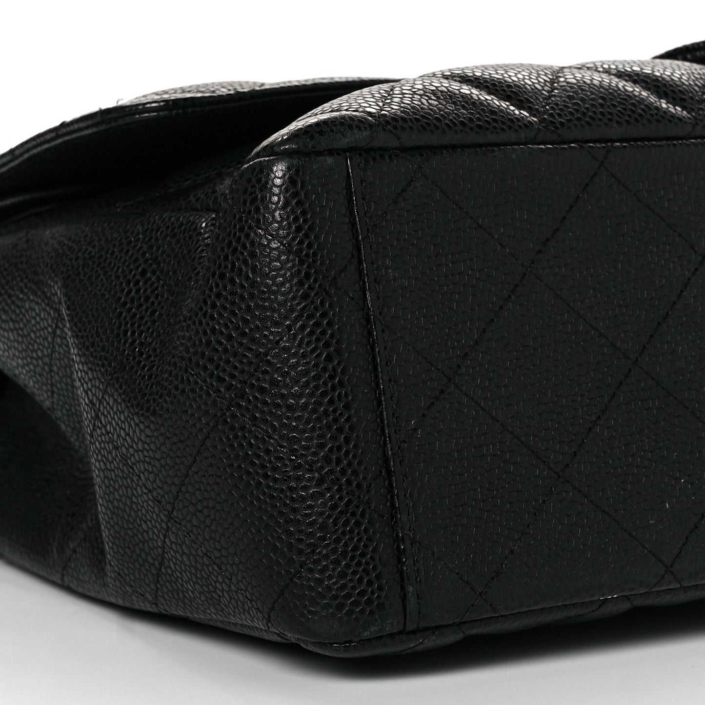 Caviar Quilted Maxi Double Flap Black