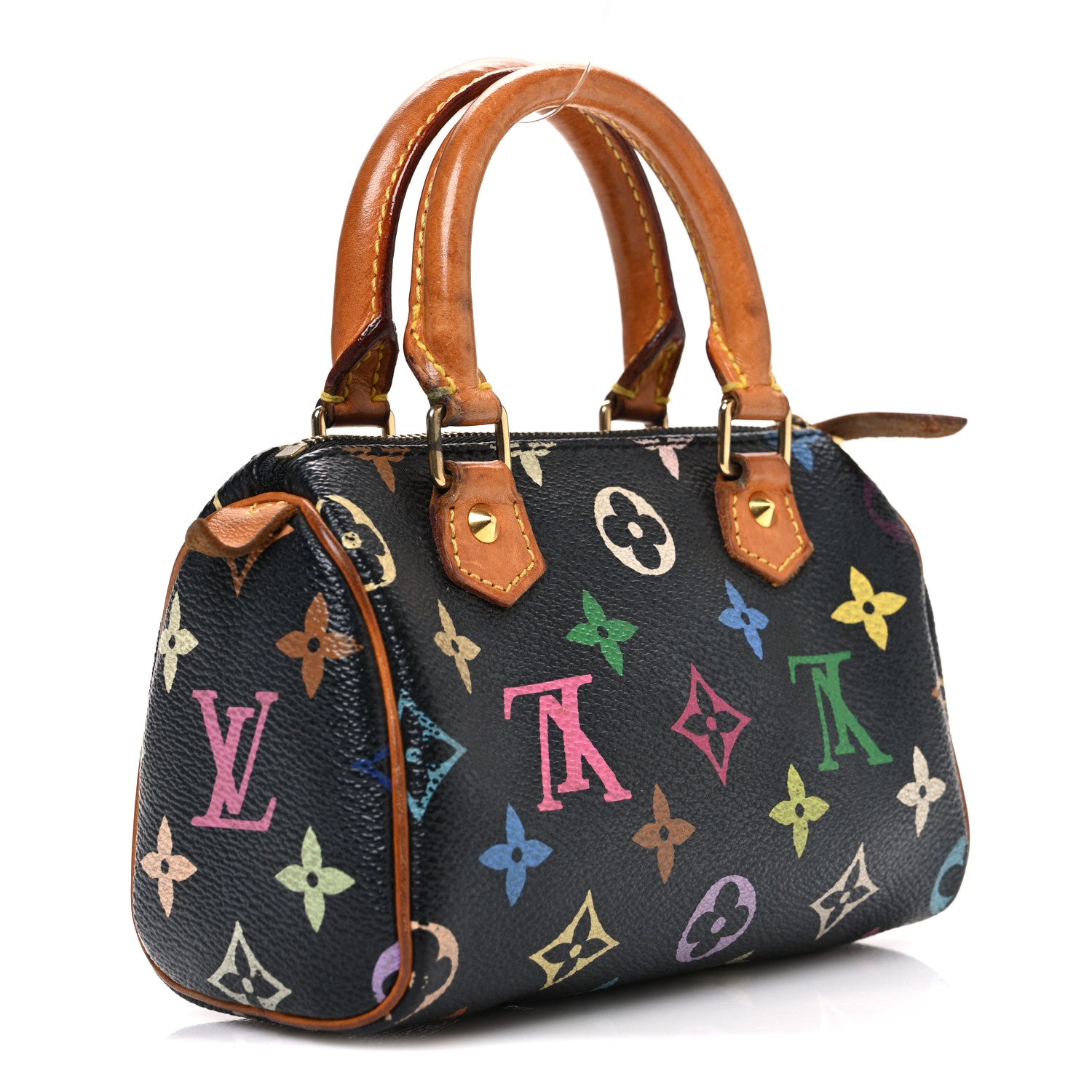 Louis Vuitton Monogram Multicolor Mini Sac HL Speedy Black 3 of 11