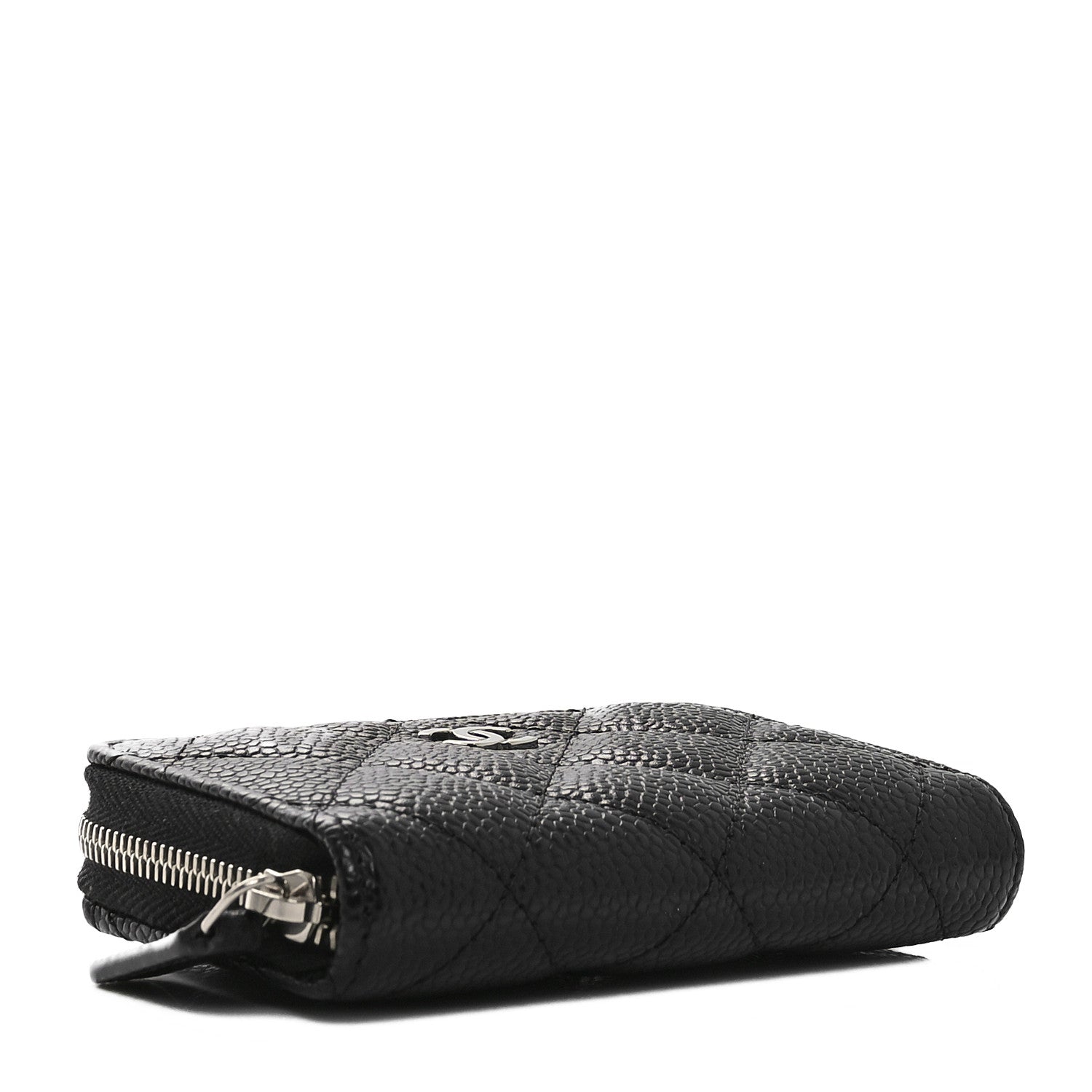 Chanel Caviar Quilted Zip Coin Purse Black 4 of 9