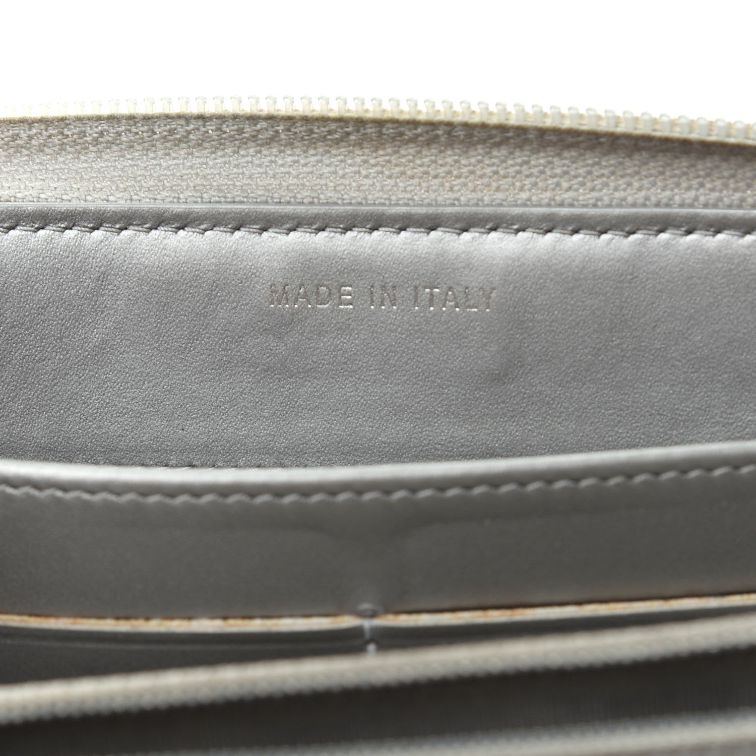 Chanel Metallic Calfskin Quilted Boy Zip Around Wallet Silver 7 of 13