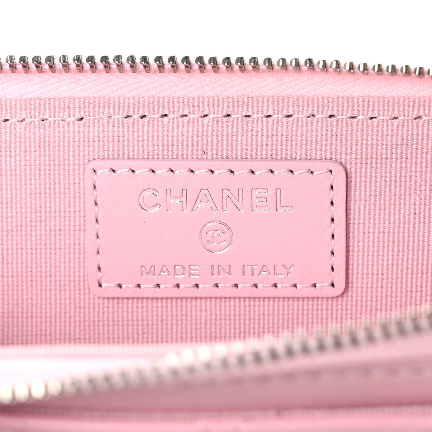 Chanel Lambskin Quilted CC Zip Card Holder Light Pink 6 of 8