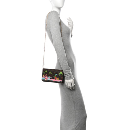 Louis Vuitton Monogram 2021 Christmas Animation Hollywood Pochette Felicie Chain Wallet Fuchsia 2 of 10