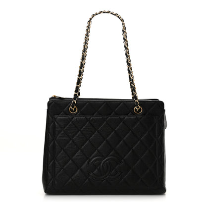 Chanel Caviar Quilted Zip Tote Black 1 of 14