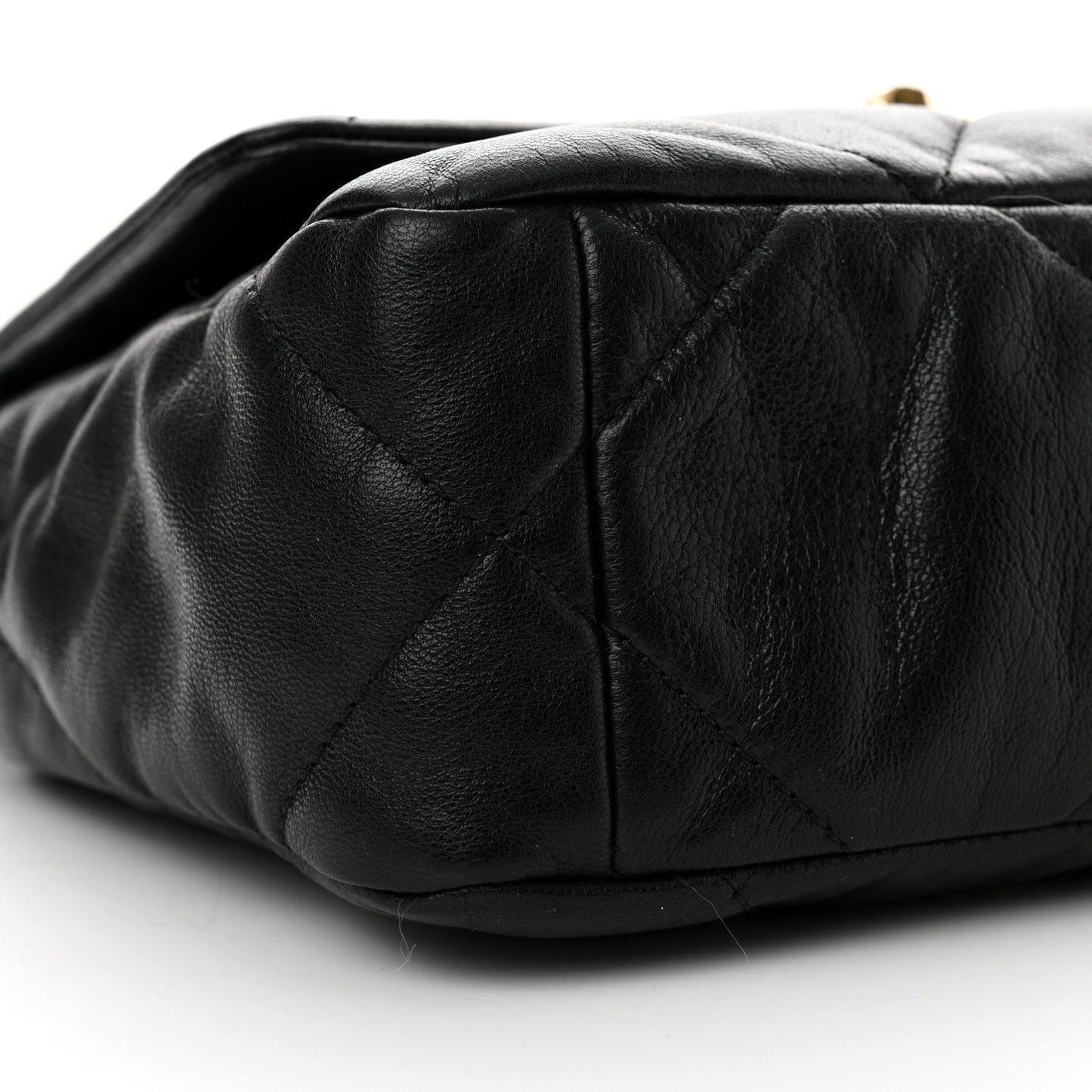 Goatskin Quilted Medium Chanel 19 Flap Black