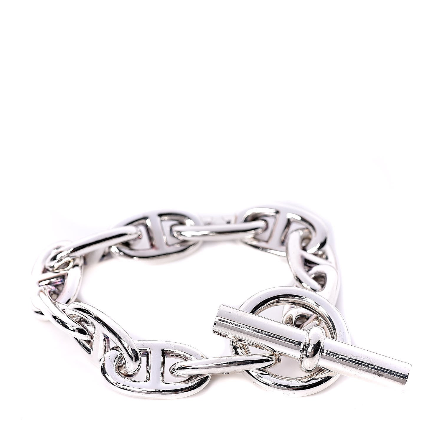 Hermes Sterling Silver GM Chaine D'Ancre Bracelet 3 of 5