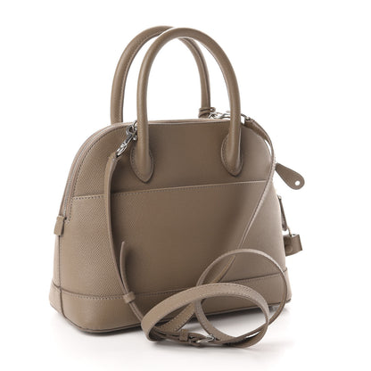 Balenciaga Signature Grained Calfskin Logo S Ville Top Handle Bag Mink Grey White 3 of 10