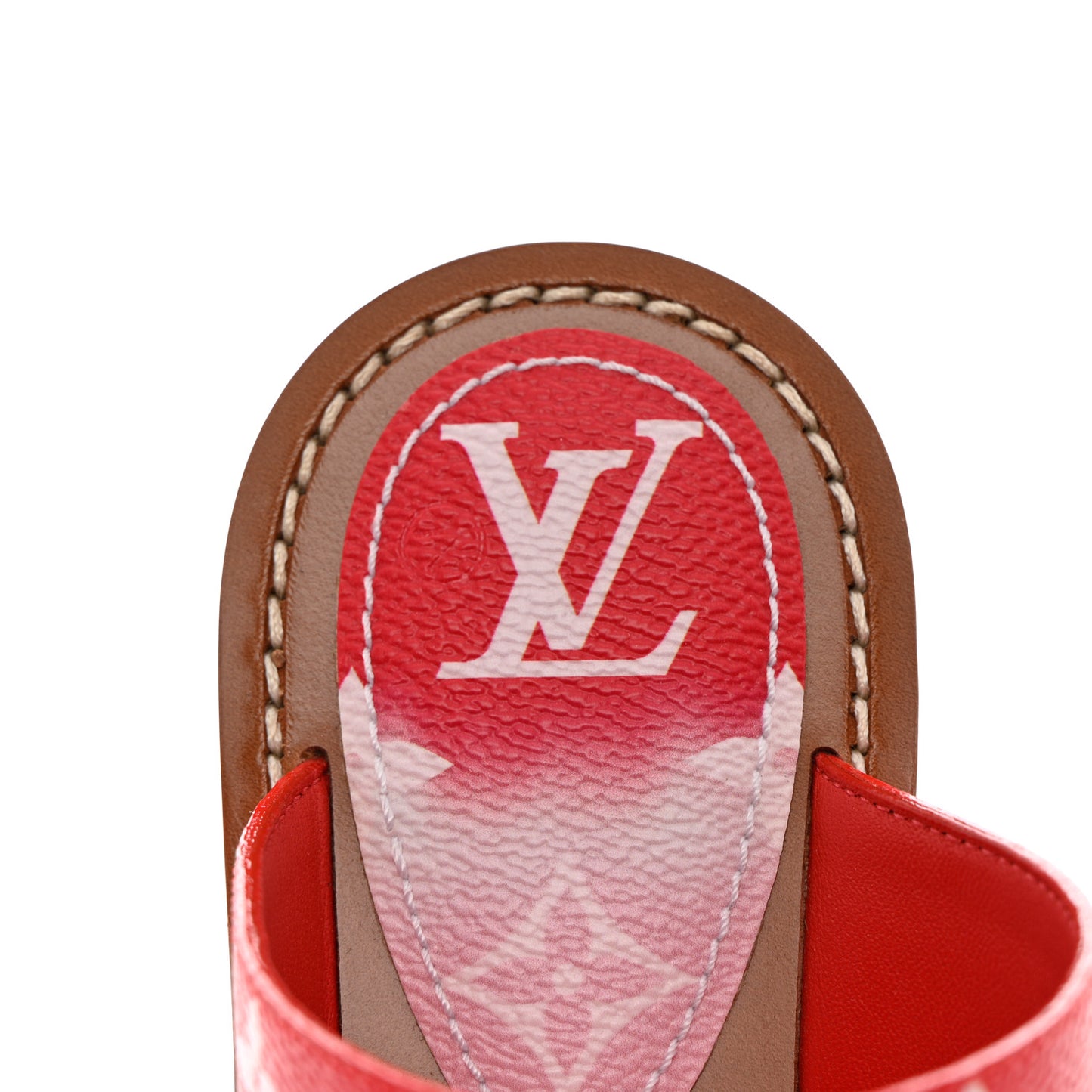 Monogram Escale Palma Sandals 37 Rouge