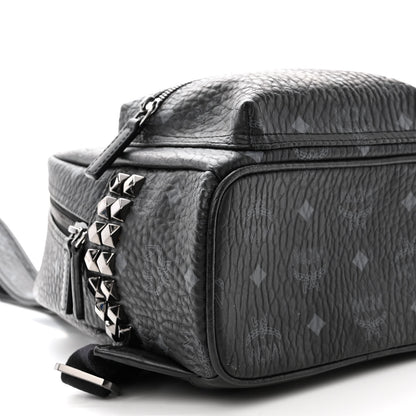 MCM Visetos Side Stud Mini Stark Backpack Black 9 of 12