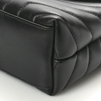 Saint Laurent Calfskin Y Quilted Monogram Small Loulou Chain Satchel Black 11 of 12