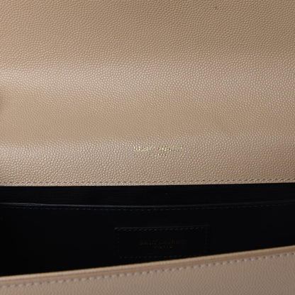 Saint Laurent Grain De Poudre Medium Monogram Kate Satchel Nude Powder 9 of 10