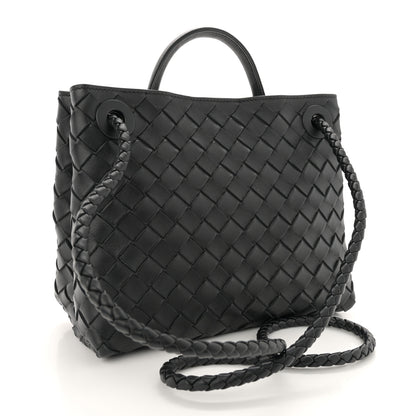 Bottega Veneta Nappa Intrecciato Small Andiamo Shoulder Bag Black 3 of 9