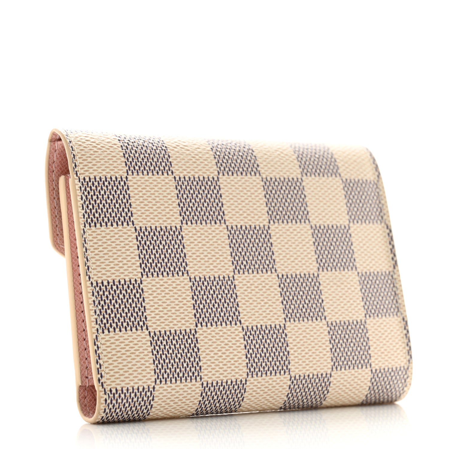 Louis Vuitton Damier Azur Victorine Wallet Rose Ballerine 3 of 7
