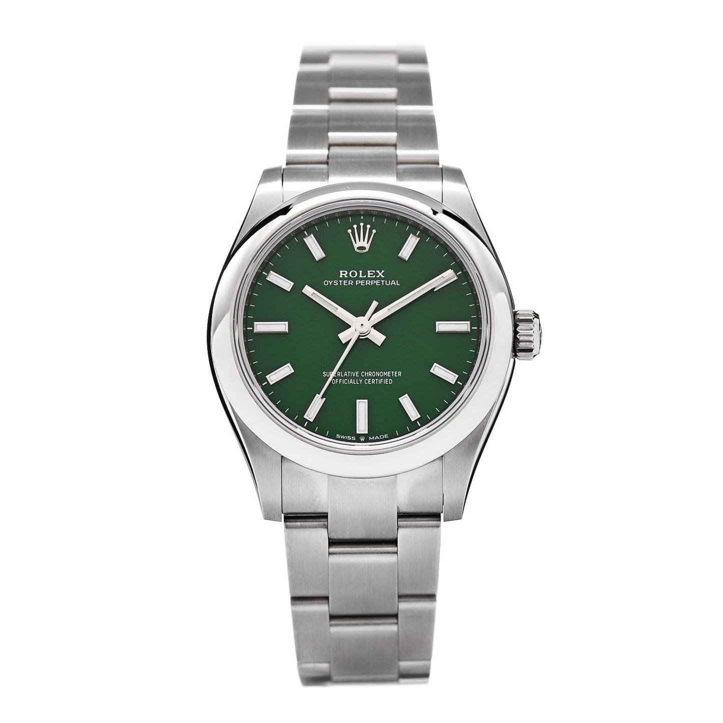 Stainless Steel 31mm Oyster Perpetual Watch Green 277200