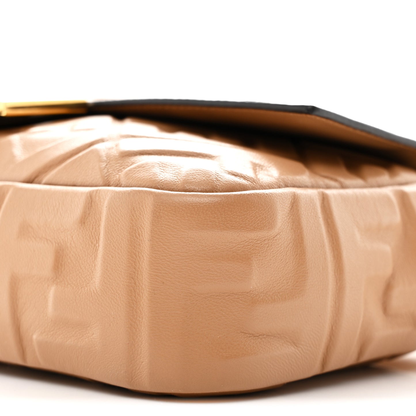 Nappa FF 1974 Embossed Baguette Miele Scuro