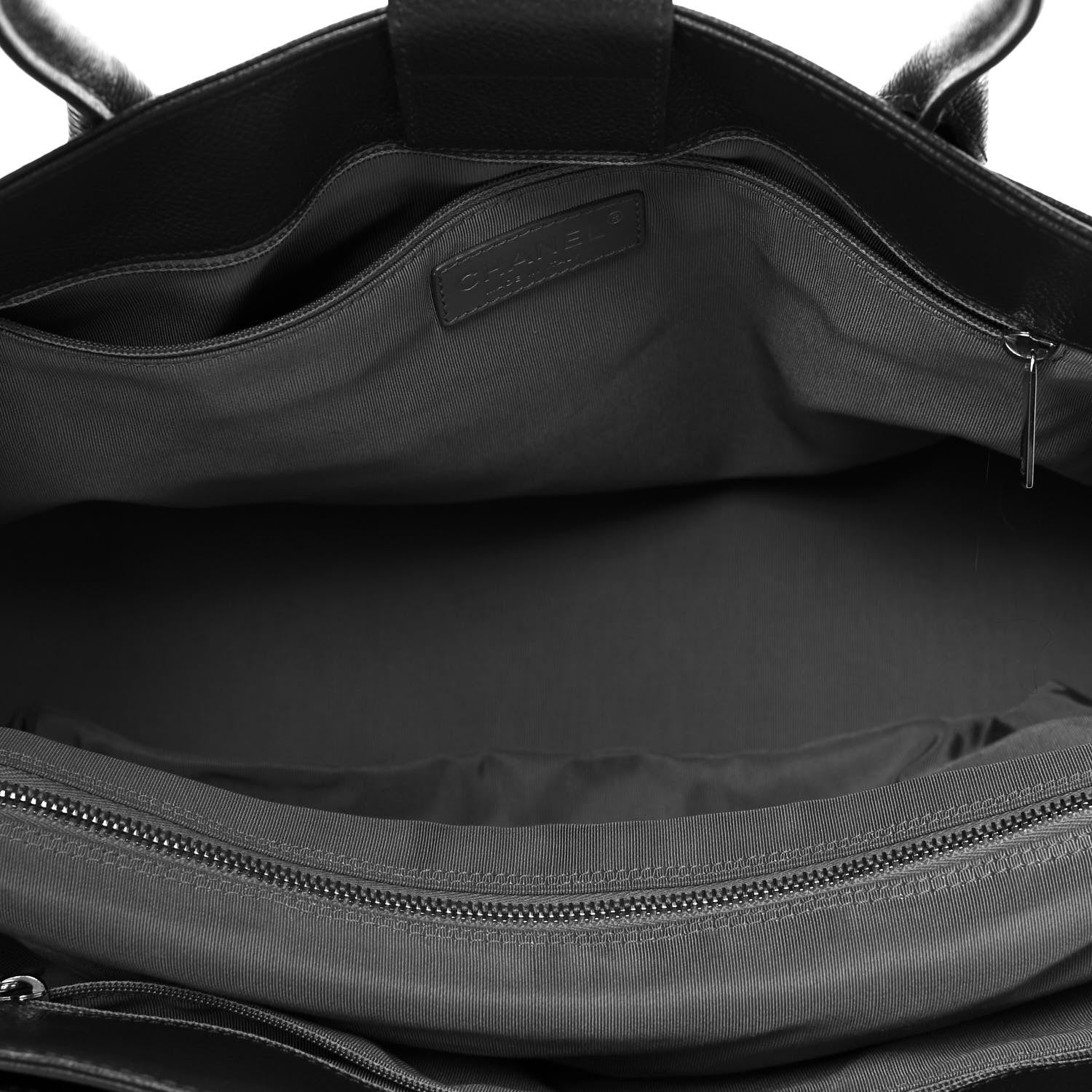 Chanel Calfskin Cerf Executive Shopper Tote Anthracite 5 of 13