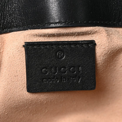 Gucci Calfskin Matelasse Super Mini GG Marmont Shoulder Bag Black 6 of 10