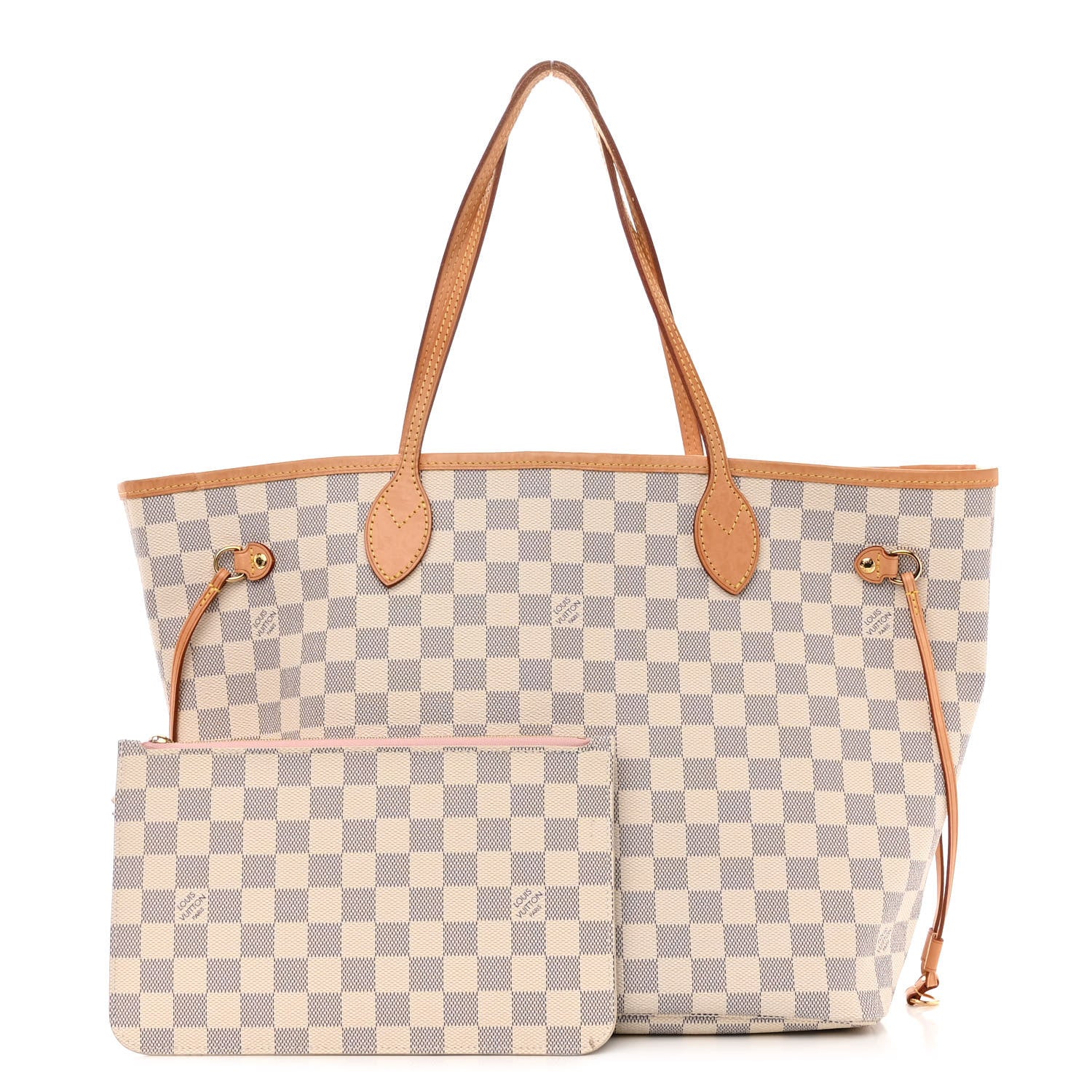 Louis Vuitton Damier Azur Neo Neverfull MM Rose Ballerine 1 of 12