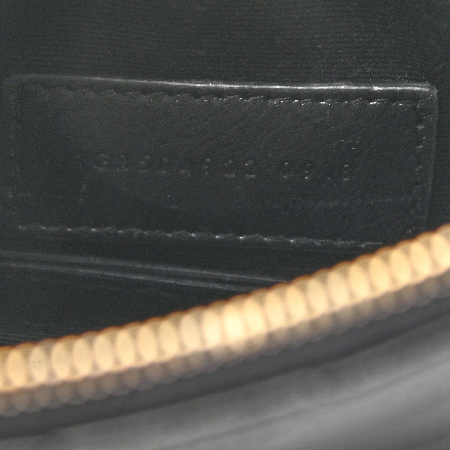 Saint Laurent Grain De Poudre Chevron Monogram Bill Pouch Black 7 of 7
