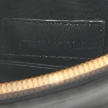 Saint Laurent Grain De Poudre Chevron Monogram Bill Pouch Black 7 of 7