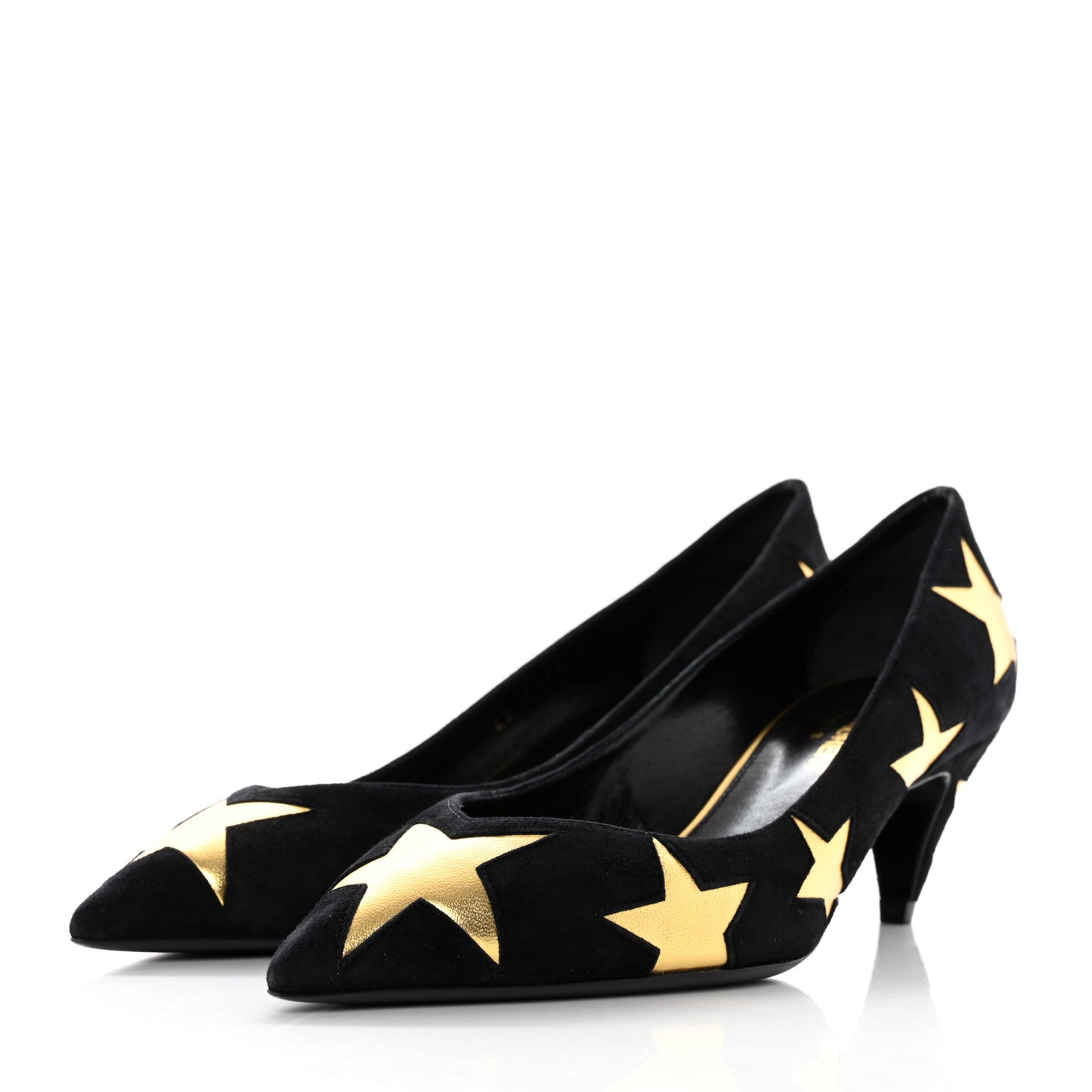 Kid Scamosciato Kiki 55 Star Pumps 36.5 Black Oro