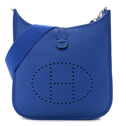 Hermes Taurillon Clemence Evelyne III PM Bleu Royal 1 of 11